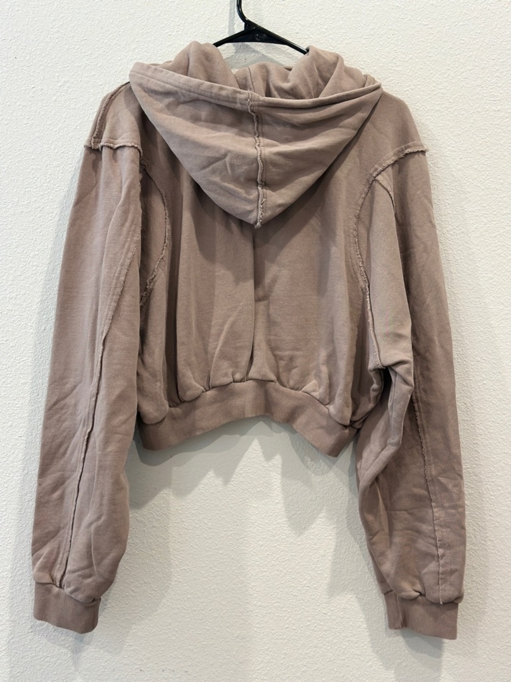 YoungLA Cropped Zip Hoodie in Taupe - Picture 2 of 12